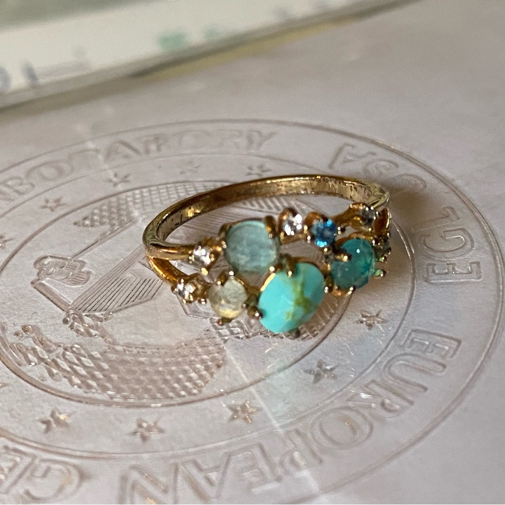 Anthropologie Genuine stone ring